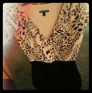 Express Dress Black Aminal Print 👗